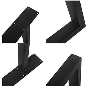 Pieds de table industriels robustes en fer, 2 pièces, pieds de table à manger et de table basse en métal, 28"H x <span class=keywords><strong>18</strong></span>"W - Product Image 3