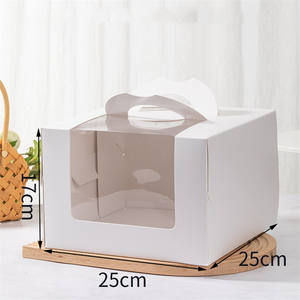 Foldable Biodegradable Kraft Cake <b>Box</b> with Clear Window and Matt Lamination Durable Transport <b>for</b> Food Safe Pastry and Mousse - Product Image 4