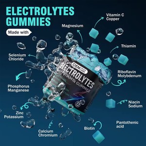 Gomitas Masticables de Electrolitos para Hidratación, Suplemento con <span class=keywords><strong>Potasio</strong></span>, <span class=keywords><strong>Magnesio</strong></span>, Calcio <span class=keywords><strong>y</strong></span> Cloruro de Sodio para Corredores <span class=keywords><strong>y</strong></span> Deportes de Resistencia - Product Image 2