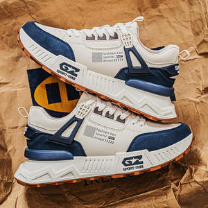 New trendy low-top spring and autumn men's walking style shoes versatile and slip-resistant casual thick <b>sole</b> sports shoes - Product Image 3