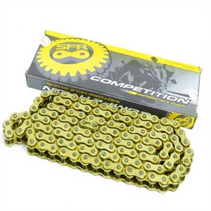 <span class=keywords><strong>Cadena</strong></span> de Transmisión <span class=keywords><strong>Dorada</strong></span> Universal para Motocicleta <span class=keywords><strong>520</strong></span> Shunfeng SF110/SF120 110/120/132 Eslabones de Alta Velocidad Hecha en China - Product Image 1