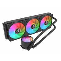 Refroidisseur de processeur liquide 360mm radiateur PC boîtier Argb ventilateur écran LCD avec affichage Kirin360 ventilateur CPU ARGB noir