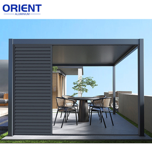 Tenda da Sole Motorizzata Moderna Contemporanea Reversibile con Motore, Cinghia Luminosa, Tetto Mobile, per Esterni, Giardino, in Alluminio, con Palo - Product Image 5