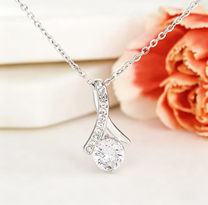 Copper Casting Teardrop Pendant Necklace Personalized Custom Text Card-Classic Forgiveness Apology Gift Valentine's Day UIONEN - Product Image 4