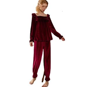 <span class=keywords><strong>Ropa</strong></span> de dormir de terciopelo cálido, trajes de pantalón, conjunto de pijamas femeninos de otoño e invierno, <span class=keywords><strong>ropa</strong></span> de salón de terciopelo holgada, pijama <span class=keywords><strong>para</strong></span> mujer, <span class=keywords><strong>ropa</strong></span> de <span class=keywords><strong>casa</strong></span> - Product Image 5