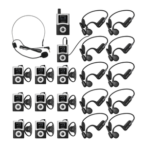 <b>Wireless</b> Digital tourist guide System equipment kit with Bone Conduction assistive Listening <b>Receiving</b> Earphones for Senior tour - Product Image 1
