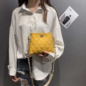 Sac à main pour femme de haute qualité 2026, sac à bandoulière vintage matelassé avec logo doré - Product Image 5