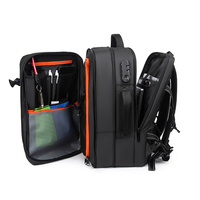 Sac à dos pour ordinateur portable de luxe de haute qualité pour les voyages d'affaires, antivol, extensible, avec port de charge USB Type-C double, bande réfléchissante