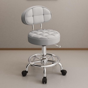 Taburete de Salón de Uñas con Altura Ajustable, Silla de Peluquería, Silla Giratoria de Salón de Belleza, Taburete de Trabajo Grande, Taburete de Belleza con - Product Image 5