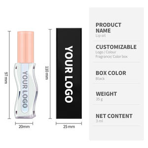 2024 grosir cetakan stiker khusus 3ml unik 8 warna anak-anak Lip Gloss berkilau minyak tabung Label pribadi dengan kotak - Product Image 2