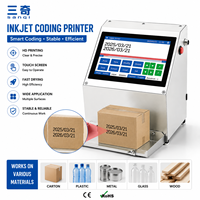 Imprimante jet d'encre de bureau intelligente 12,7 mm pour l'impression de boîtes en carton, machine de codage automatique de la date et du code de lot