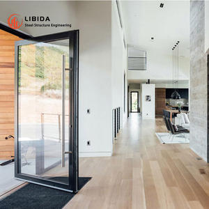 Puertas plegables de aluminio Bi Fold de acordeón de vidrio Low-E para Veranda - Product Image 6