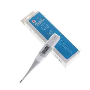 เทอร์โมมิเตอร์วัดไข้แบบดิจิตอลกันน้ำ ปลายโค้งงอได้ ปิดอัตโนมัติ สำหรับวัดไข้ทางรักษาการแพทย์ วัดไข้ใต้วงแขน - Product Image 2