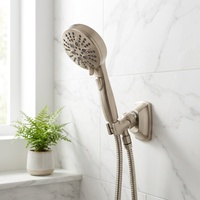 Douche à main de bidet en plastique brossé de style américain BN à 8 fonctions, jet de pluie, économie d'eau pour salle de bain, vente en gros de qualité supérieure
