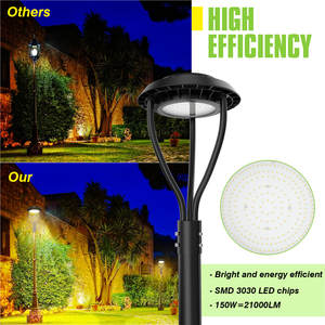 Lampadaire LED extérieur en aluminium 60W - 150W avec garantie de 5 ans pour jardin, paysage et parc - Product Image 5