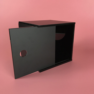 Tùy chỉnh thực hiện 3 mét dày <span class=keywords><strong>Fancy</strong></span> màu đen Acrylic mô hộp giấy với nắp trượt - Product Image 3