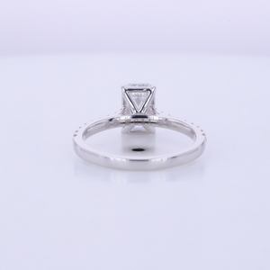 Starsgem-Bague de fiançailles pour femme en or massif 10K 14K Moissanite 6X8mm taille émeraude - Product Image 3