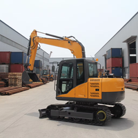 Excavatrice hydraulique sur chenilles JIAHE 9 tonnes avec PLC, pompe à engrenages, cabine fermée, certifiée EPA CE, pour travaux de terrassement, garantie 1 an
