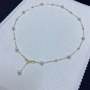 Wenchi Zhuji Luxury Flawless Light <b>Silver</b> Starry Sky Freshwater <b>Pearl</b> <b>Necklace</b> Basic Two Wearing Clavicular Chains S925 Pure - Product Image 1