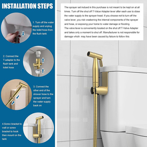 Dual Function Modern Handheld Bidet <strong>Shattaf</strong> Sprayer Hot Cold Jet Douche Kit Diaper Set for Bathroom Shower Toilet <strong>Shattaf</strong> - Product Image 4