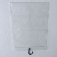 Plaine clair LDPE fermeture éclair vêtement vêtements emballage en plastique cintre crochet poly sac
