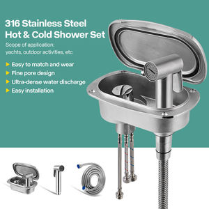 Kit Doccia da Coperta Nautico a Incasso Nascosto per Specchio di Poppa per Yacht, Camper e Roulotte - Product Image 2