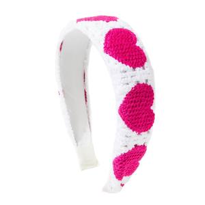 Bandeau de fête de la Saint-Valentin 2026, accessoire de cheveux tendance pour femmes, crochet rouge rose, cœur d'amour, nœud supérieur, bandeaux larges - Product Image 5