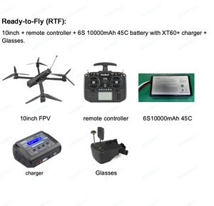 Drone RC Professionale <span class=keywords><strong>da</strong></span> <span class=keywords><strong>Corsa</strong></span> FPV Mark4 10 Pollici Pronto al Volo con Telecamera Fibra di Carbonio HD 5.8G 2.5W ELRS 915MHz Immagine 15km - Product Image 2