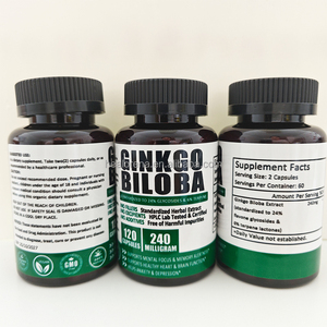 OEM a granel Ginseng Ginkgo Biloba cápsula Halal cerebro salud suplemento 300mg 500mg Ginkgo Biloba extracto cápsulas - Product Image 4