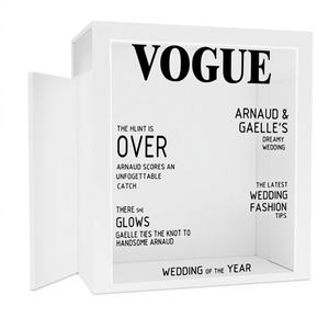 Boîte photo portable pour magazines, design intérieur personnalisé avec miroir, smartphones, iPad, appareil photo reflex, impression en libre-service, télécommande - Product Image 1