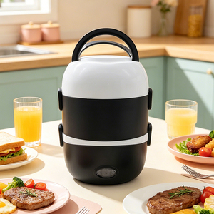 Boîte à lunch électrique auto-chauffante 12V 24V 220V 200W 3 en 1, chauffe-aliments portable pour voiture, camion, bureau, camping KL03008 - Product Image 1