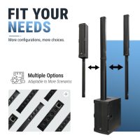 [Nuevo] Sistema de Columna de Sonido Profesional Accuracy Pro Audio AC65 12*2.75" Neo MF, Altavoz de Columna Activo Profesional con Subwoofer