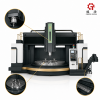 Centre d'usinage vertical CNC de haute précision avec bac de récupération de copeaux et poignée en cuivre, tour CNC vertical