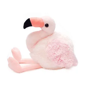 Kiwi-juguete de pájaros de peluche de color rosa, lengua afilada, alta calidad
