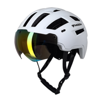 Casques de cyclisme haut de gamme avec lunettes coupe-vent et respirantes coque PC doublure Eps poids léger pour l'équitation d'été