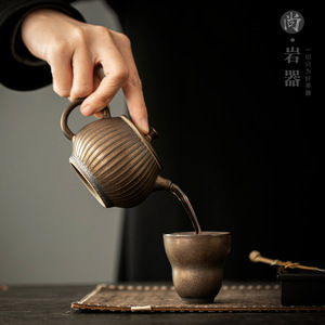 Gilded Kung Fu Teapot Small Ceramic Single-Serving With Filter Heat Resistant For Home Office <b>Tea</b> Room - Product Image 2