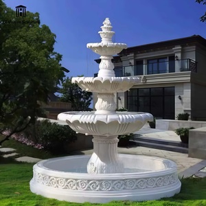 Custom <strong>Large</strong> European Style Natural White Marble Fountain Sculpture Outdoor <strong>Garden</strong> Tiered Stone <strong>Water</strong> <strong>Feature</strong> <strong>for</strong> Manor Decor - Product Image 3