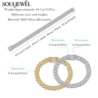 Bracelet en moissanite S925 Faith Light unisexe pour homme et femme, mode américaine, chaîne cubaine hip-hop au quotidien
