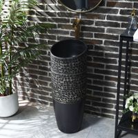 Wastafel Porselen Lotus Tradisional Bentuk Tidak Beraturan, Wastafel Berdiri di Lantai, Wastafel Kamar Mandi Berdiri Sendiri
