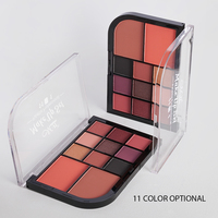Menow E4103 OEM/ODM Marque privée Maquillage végétalien Imperméable Palette de fards à paupières et de blush 11 en 1 Ensembles pour femmes Fabrication sécurisée en gros