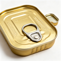 Couvercle rectangulaire en fer blanc de qualité alimentaire pour boîte de conserve, étanche, antirouille, revêtement époxy, pour boîtes métalliques rectangulaires 2 ou 3 pièces