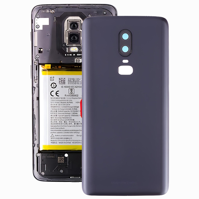 Mobile Phone Battery Door for Oneplus 6 Back Cover case with Camera Frame for One Plus 6 Replacement