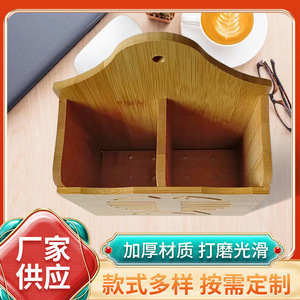 Bamboo Chopstick Divider Rectangle Cutlery <b>Storage</b> <b>Kitchen</b> Organize Spoon Holder - Product Image 5