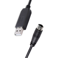 Prolific PL2303GT USB RS232 a 8 pines Mini Din moldeado VISCA Serial Control Cable para conectar la cámara de la serie EVI/BRC/SRG a PC