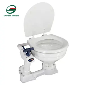 RV Camper Accessories Direct Current Sitting Toilet Mobile Trailer Bathroom Manual Automatic Toilet For Caravan Motorhome