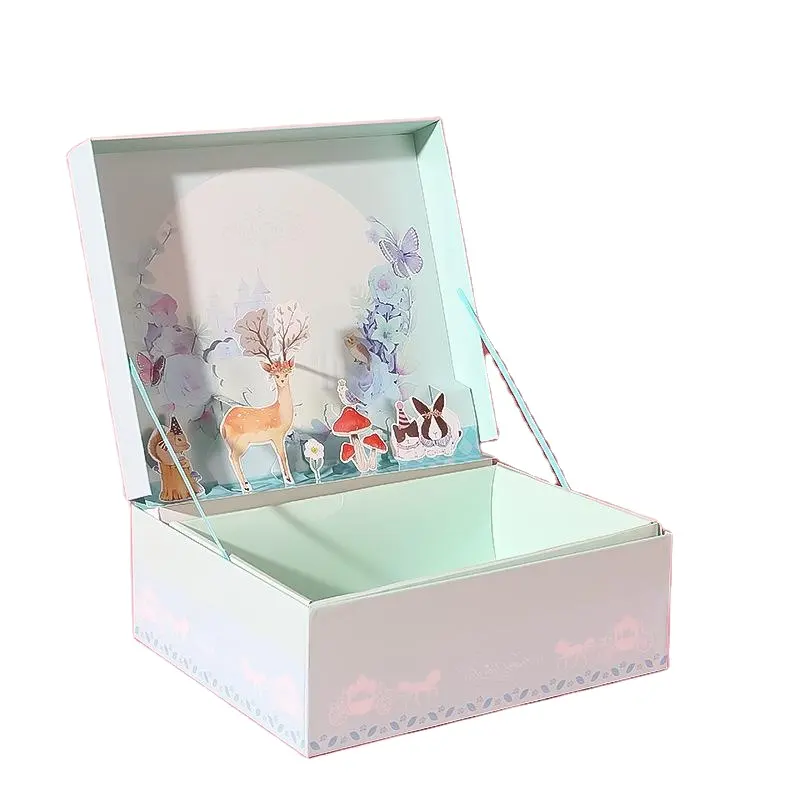 Embalagem de caixa de papelão personalizada de luxo caixas de presente magnéticas dobráveis e caixas de presente de casamento para presentes de cosméticos e joias