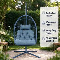 Chaise de loisirs en rotin PE pour patio extérieur avec support, résistante aux UV, capacité de charge de 330 lb, cadre en métal thermolaqué, emballage KD pour jardin, balcon