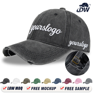 Cappellino da Baseball a 6 Pannelli Personalizzato all'Ingrosso, Stile Vintage Retrò con Bordo Sfrangiato - Product Image 1
