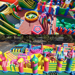 Büyük şişme tema parkı açık Juegos şişme Parque şişme şato oyun alanı büyük sıçrama evleri oyun çocuklar ve yetişkinler için - Product Image 3