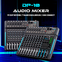 DP-10 de mixage de console DJ professionnel à 10 canaux pour l'enregistrement sur PC de Studio de scène Portable filaire de Debra Audio